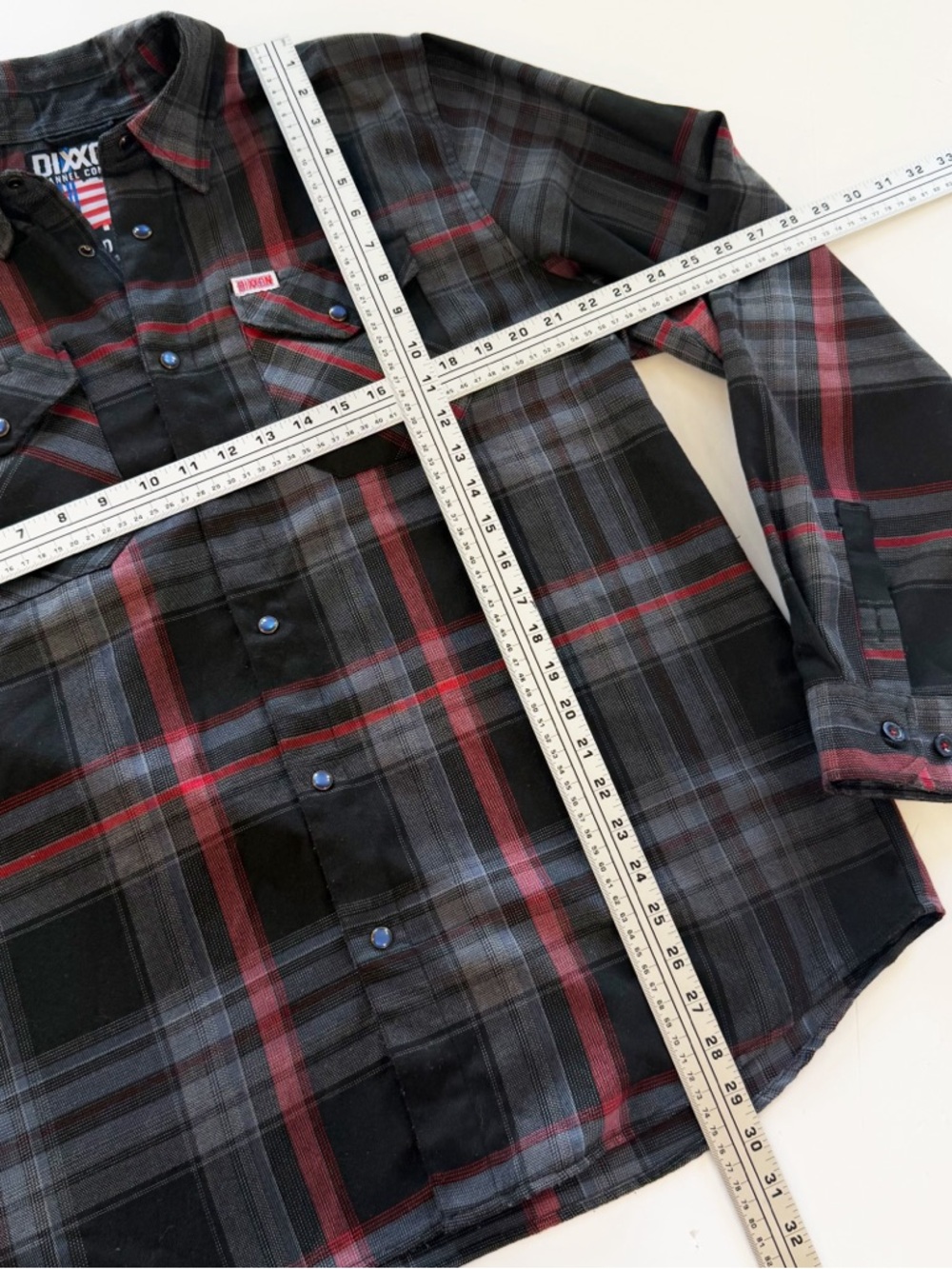 Dixxon Flannel Shirt Mens Large Ground Zero Pearl Snap Long Sleeve - Picture 3 of 5